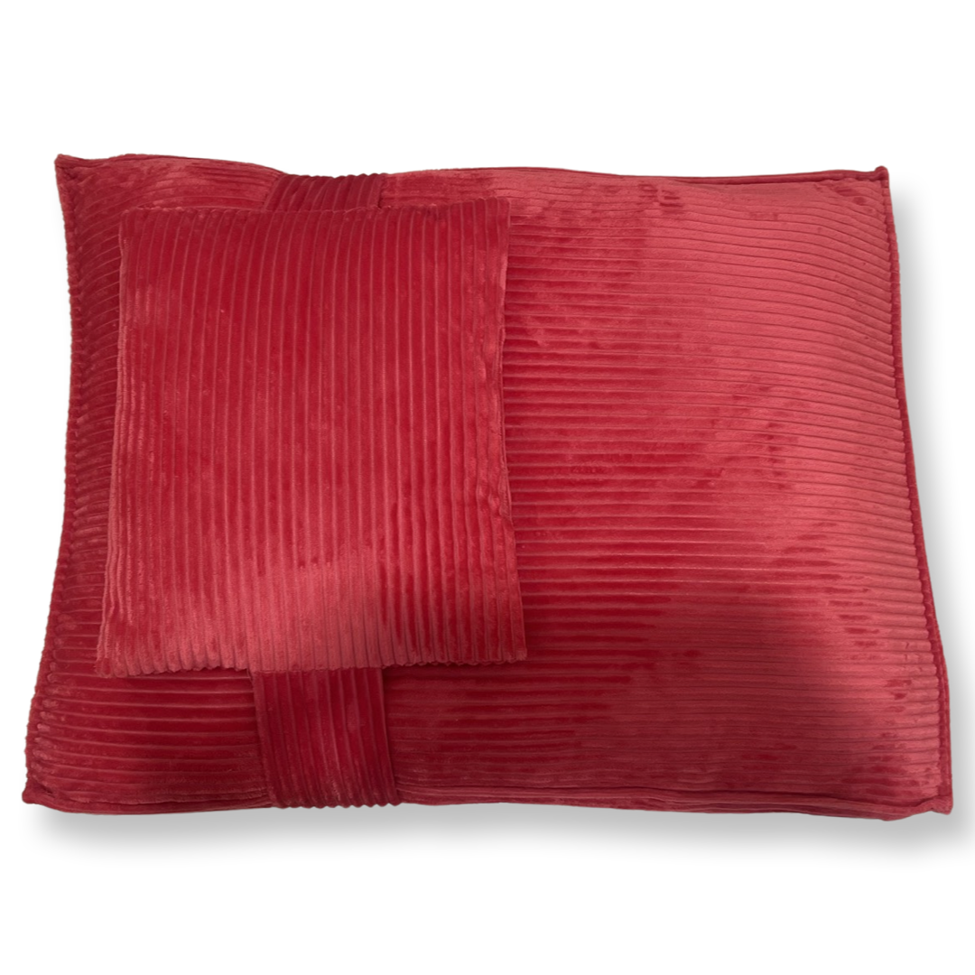 Velvet Corduroy Bed with Pillow