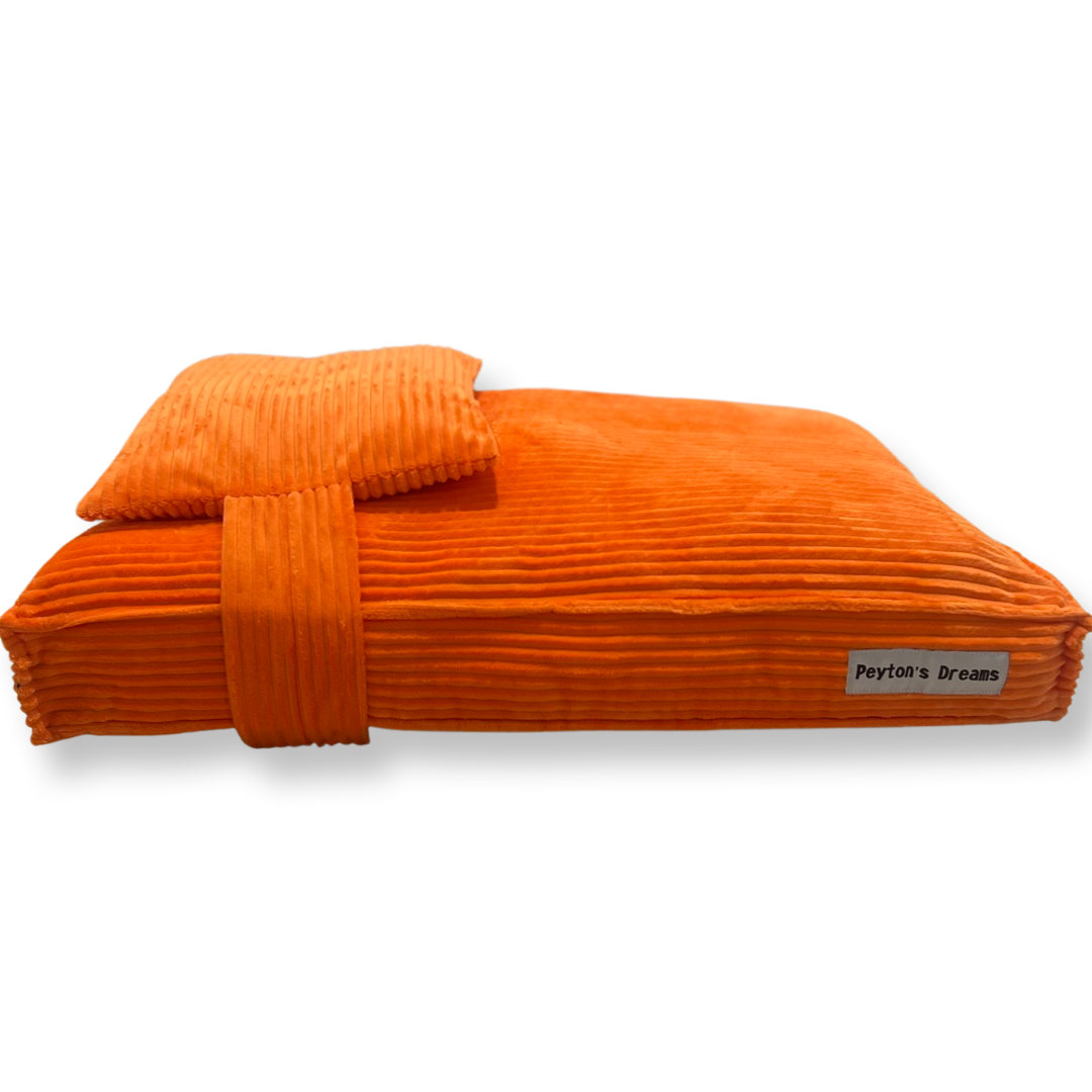 Velvet Corduroy Bed with Pillow