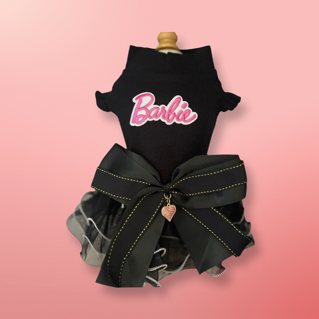 Black Barbie Ruffle Dress